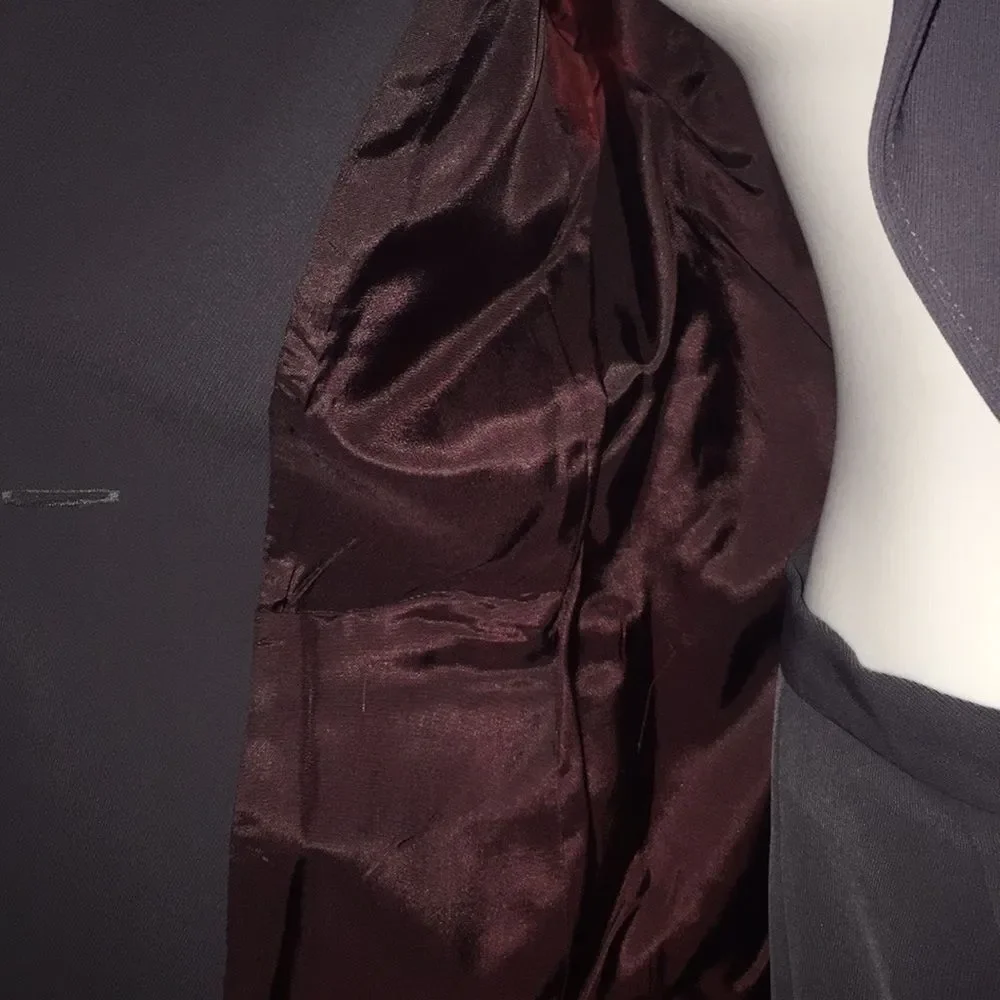 Two Piece Charcoal Grey Power Suit Size 10 and 6